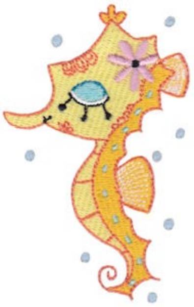 Picture of Decorative Sea Horse Machine Embroidery Design