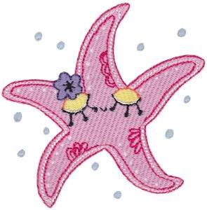 Picture of Decorative Starfish Machine Embroidery Design