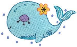 Picture of Decorative Whale Machine Embroidery Design