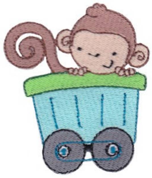 Picture of Animal Train & Monkey Machine Embroidery Design