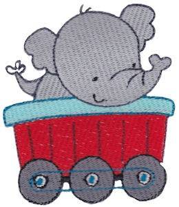 Picture of Animal Train & Elephant Machine Embroidery Design