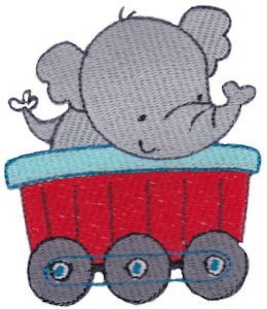 Picture of Animal Train & Elephant Machine Embroidery Design