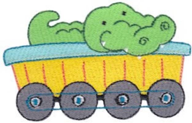 Picture of Animal Train & Alligator Machine Embroidery Design