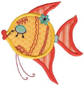 Picture of Decorative Sea Creature Applique Machine Embroidery Design