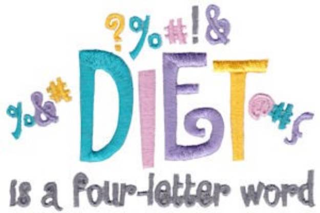 Picture of Diet Sentiments Machine Embroidery Design