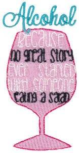 Picture of Diet Sentiments Alcohol Machine Embroidery Design