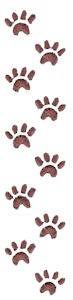 Picture of Floppy Dog Paw Prints Machine Embroidery Design