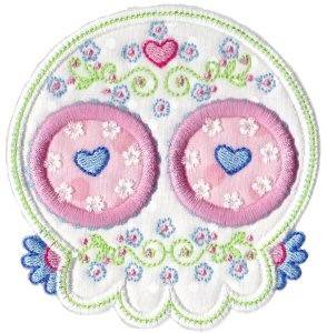 Picture of Sugar Skulls Applique Machine Embroidery Design