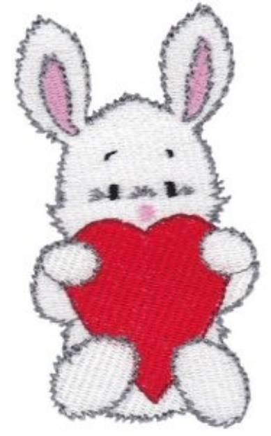 Picture of Bunny Heart Machine Embroidery Design