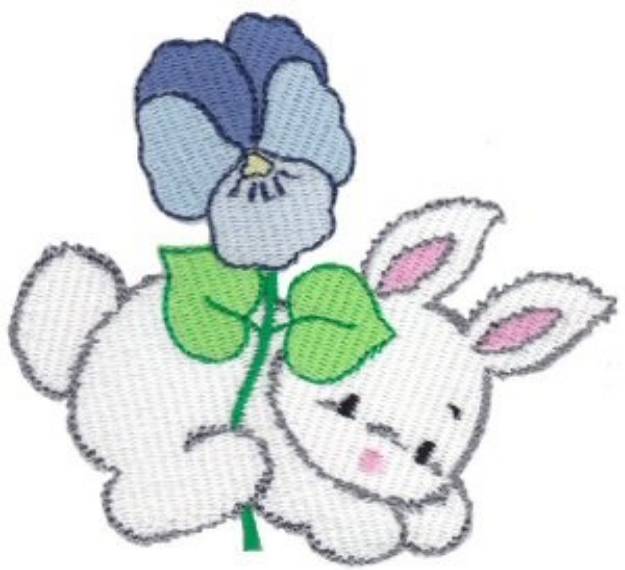 Picture of Bunny & Violet Machine Embroidery Design