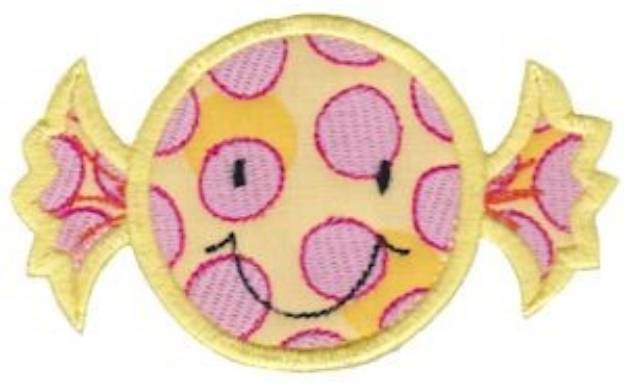 Picture of Smiley Face Halloween Applique Machine Embroidery Design