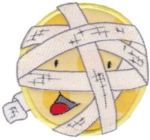 Picture of Smiley Face Halloween Applique Machine Embroidery Design