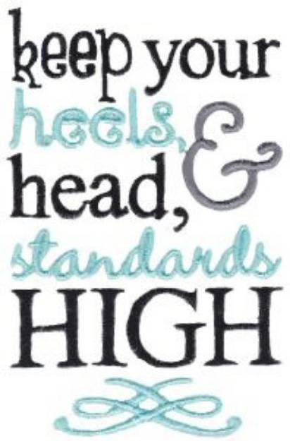 Picture of Heels Head & Standard High Machine Embroidery Design