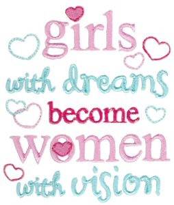 Picture of Girls With Dreams Machine Embroidery Design