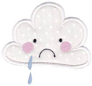 Picture of Tween Goth Cloud Applique Machine Embroidery Design