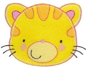 Picture of Adorable Tiger Face Machine Embroidery Design