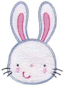 Picture of Adorable Rabbit Face Machine Embroidery Design