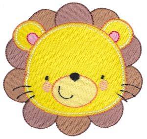 Picture of Adorable Lion Face Machine Embroidery Design