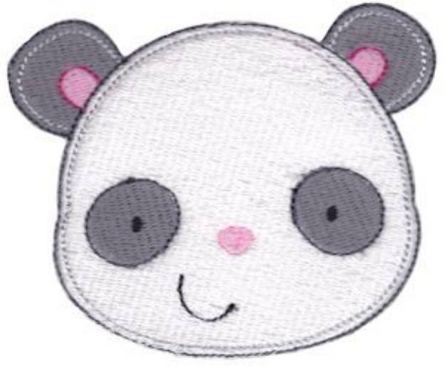 Picture of Adorable Panda Face Machine Embroidery Design