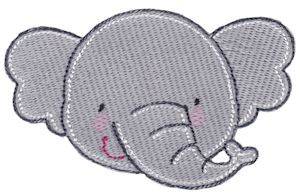 Picture of Adorable Elephant Face Machine Embroidery Design