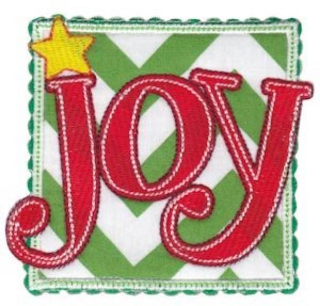 Picture of Box Christmas Joy Applique Machine Embroidery Design