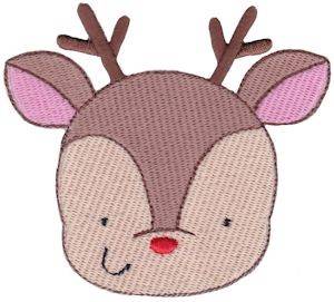 Picture of Jolly Holiday Reindeer Machine Embroidery Design