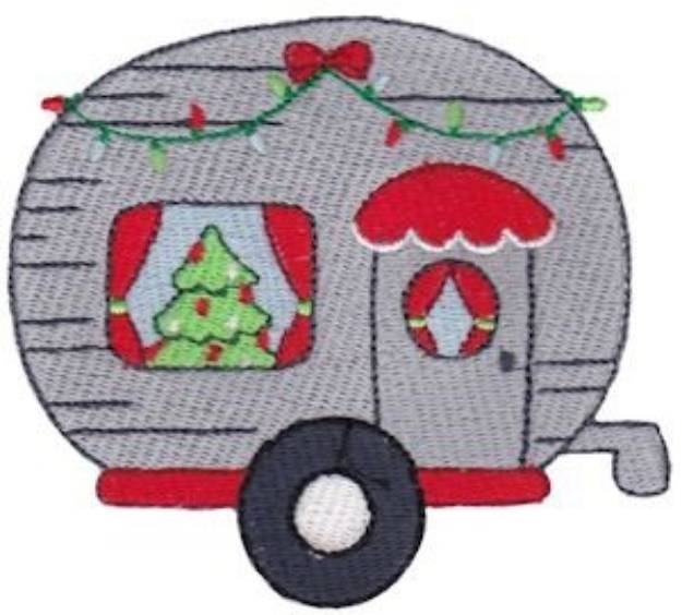 Picture of Jolly Holiday Camper Machine Embroidery Design