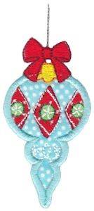 Picture of Holiday Ornament Applique Machine Embroidery Design