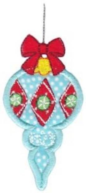 Picture of Holiday Ornament Applique Machine Embroidery Design