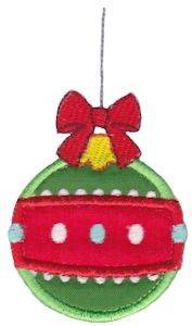 Picture of Holiday Applique Ornament Machine Embroidery Design