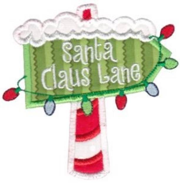 Picture of Santa Claus Lane Applique Machine Embroidery Design