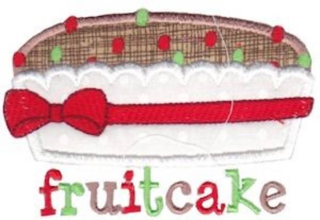 Picture of Christmas Fruitcake Applique Machine Embroidery Design