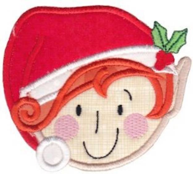 Picture of Christmas Elf Applique Machine Embroidery Design