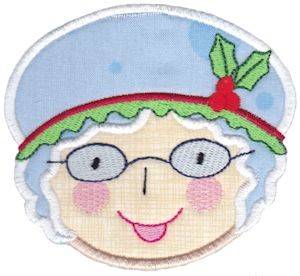 Picture of Mrs. Claus Applique Machine Embroidery Design