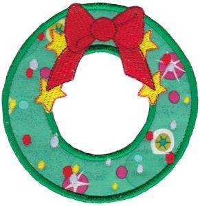 Picture of Christmas Wreath Applique Machine Embroidery Design