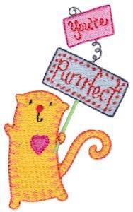 Picture of Youre Purrfect! Machine Embroidery Design