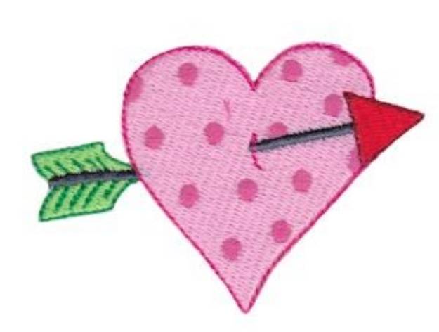 Picture of Valentine Heart & Arrow Machine Embroidery Design