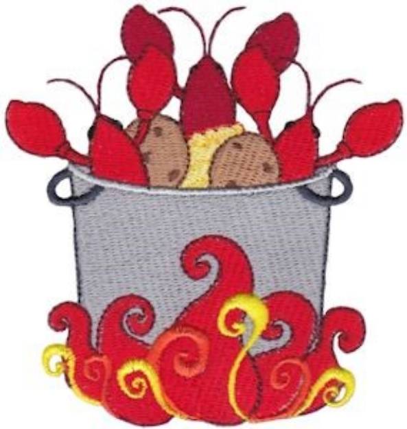Picture of Southern Crawfish Boil Machine Embroidery Design