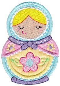 Picture of Matryoshka Doll Applique Machine Embroidery Design