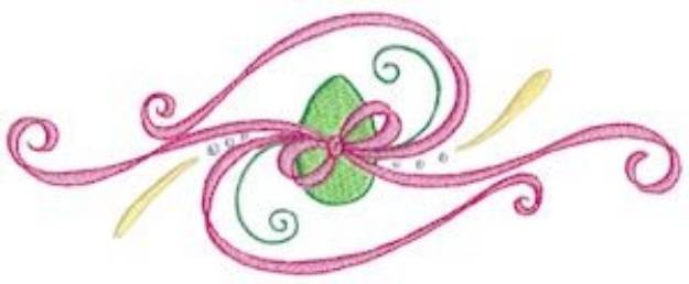 Picture of Swirly Easter  Border Machine Embroidery Design