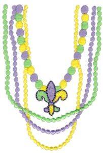 Picture of Mardi Gras Beads Machine Embroidery Design