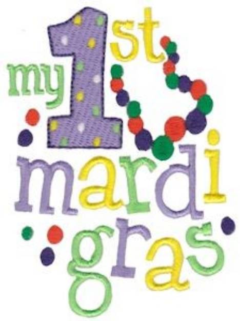 Picture of My 1st Mardi Gras Machine Embroidery Design
