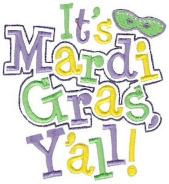 Picture of Its Mardi Gras, YAll! Machine Embroidery Design