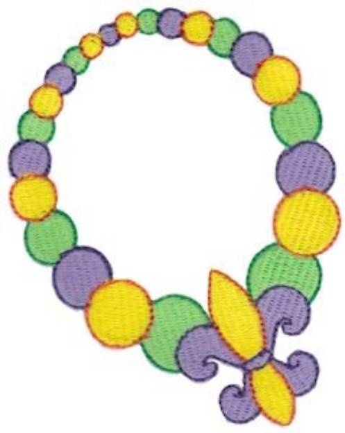Picture of Mardi Gras Beads Machine Embroidery Design