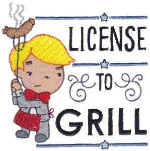 Picture of License To Grill Machine Embroidery Design