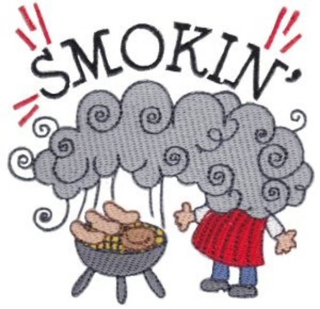 Picture of Smokin Machine Embroidery Design