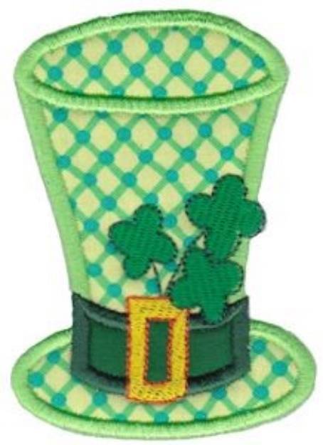 Picture of Applique Irish Top Hat Machine Embroidery Design