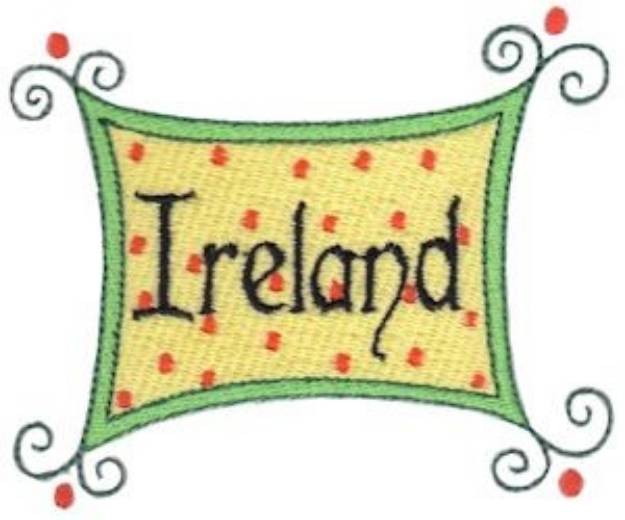 Picture of Ireland Sign Machine Embroidery Design