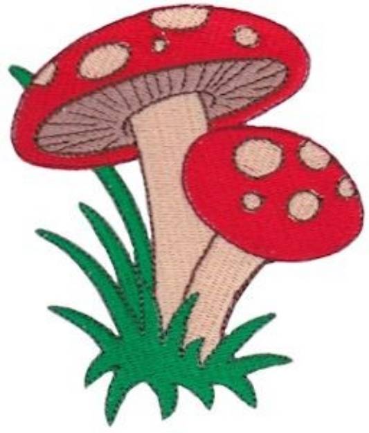 Picture of Leprechauns Mushrooms Machine Embroidery Design
