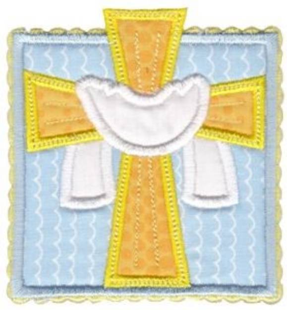 Picture of Easter Cross Applique Machine Embroidery Design